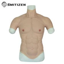 Silicone Chest Realistic Male Fake Breast Plate Costume Cosplay