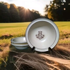 3 Pfaltzgraff Village 6.25" Cereal Bowls Tan Brown Vintage