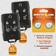 2 For 2015 2016 2017 GMC Yukon XL 1500 2500 Keyless Entry Remote Car Key Fob