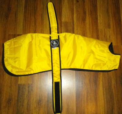 YLOZ YELLOW GREYHOUND WATERPROOF PADDED COTTON LINED DOG COATS SIZE 28'' 30'' 32''