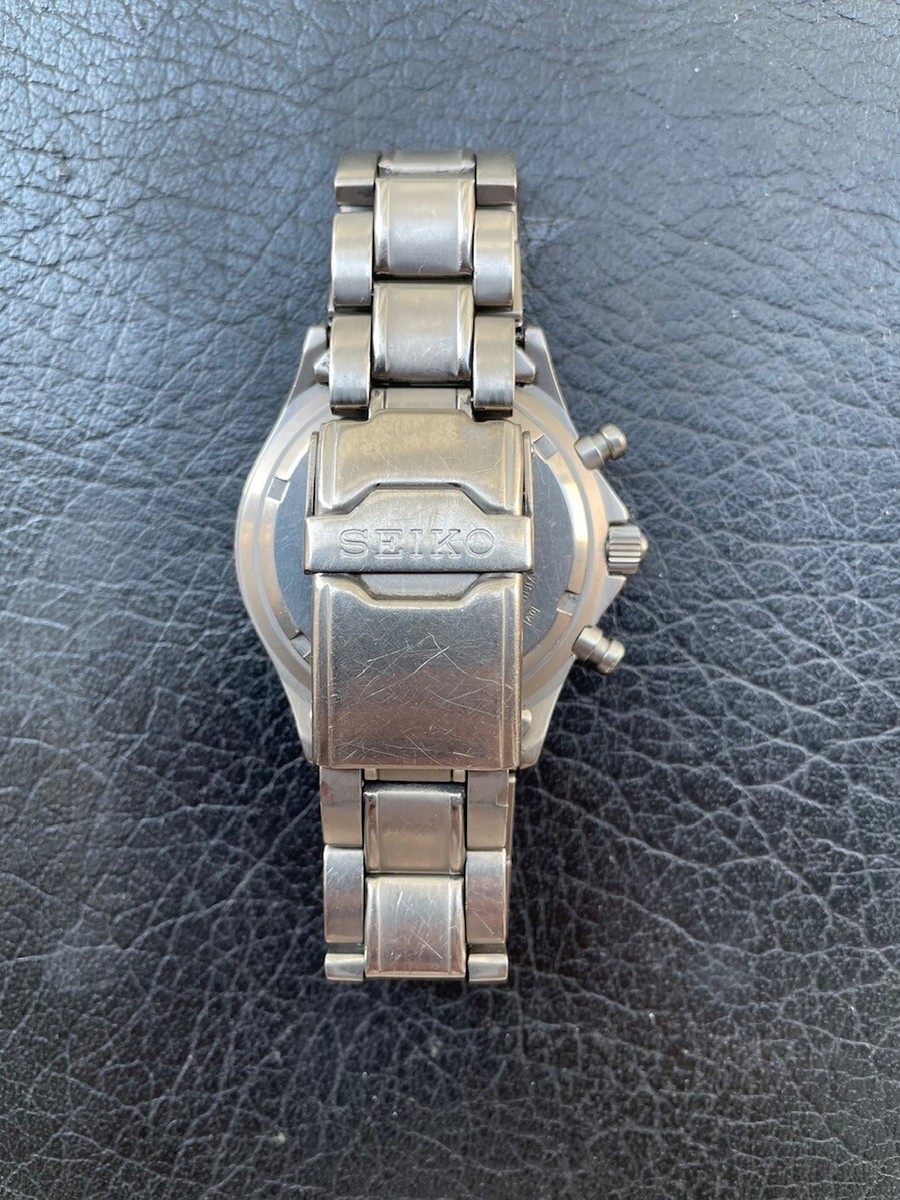 Seiko Chronograph Titanio 200M Raro Stile Militare 7T62-0BZ0 Uomo