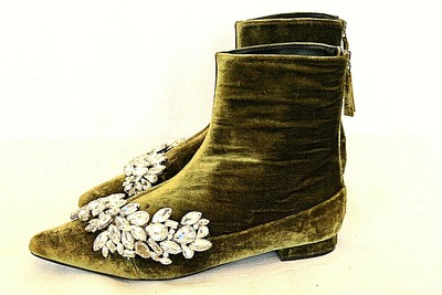 green velvet shoes zara