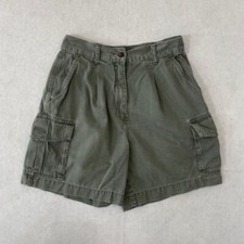 VINTAGE Abercrombie Fitch Shorts Womens 8 Green Cargo Pockets Utility Hiking