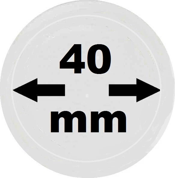 LOOKITUP 25-Look-Münzkapseln-40-mm-Innendurchmesser-Aussen.-46mm-Glasklar-mit-Rand