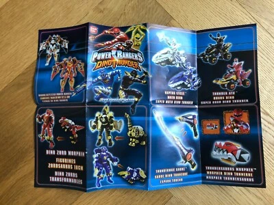 Power Rangers Dino Tonnerre Dépliant jouets cartes Bandai 2005 Dino Thunder - Photo 1/4