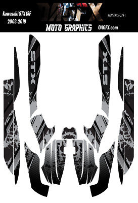 2003 - 2019 Kawasaki STX 15F Graphic Kit -  D79-1