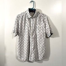 Alexander Julian Shirt Button Down Short Sleeve Size Large