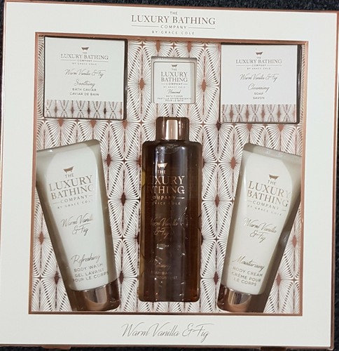 New The Luxury Bathing Company Warm Vanilla & Fig 6 Pc Gift Set For Women - 第 3/3 張圖片