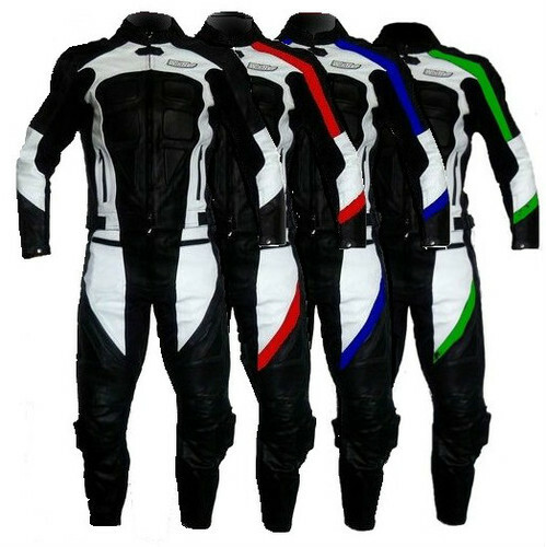 Tuta moto in pelle divisibile 2 pezzi