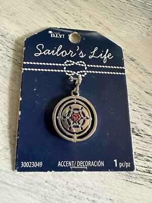 Sailors life double-sided reversible silver Pendant new