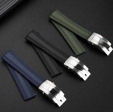 Rubber Watch Strap For Breitling Super Ocean Band Deployant Clasp 22mm Avengers