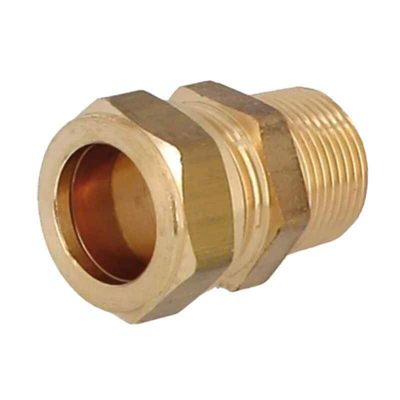 Übergangskupplung 1" AG Für Kupferrohr 18 Mm – Klemmringverschraubung Aus Messing, MegaHaustechnik