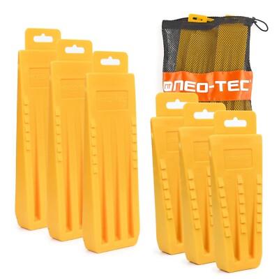 5.5'' 8'' Tree Felling Wedge 6 Pack Logging, Bucking, Falling, Winter Wedge Yellow
