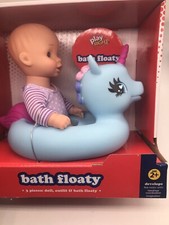 BathTUB Float TOY Doll W/Blue Unicorn Toddler/baby Floaty New Play Right