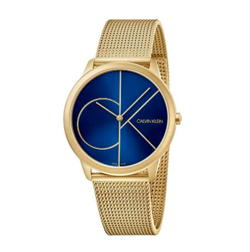 New Swiss Made CALVIN KLEIN Minimal Quartz Blue Dial Unisex Watch