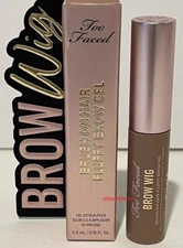TOO FACED BROW WIG BRUSH ON HAIR FLUFFY BROW GEL .19 OZ / 5.5 ML FULL SIZE NIB