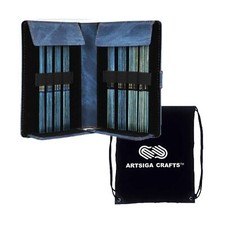 Lykke Indigo 6-Inch Small Sizes DPN Double Point Knitting Needle Set Birchwoo...