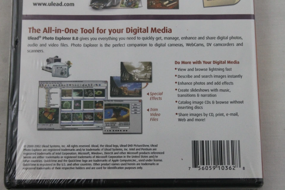 ULead DVD PictureShow 2 / Photo Explorer 8 CD Software In Original Sealed Box  - Image 4 of 4