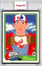 2021 TOPPS PROJECT 70 - MAX SCHERZER BY SHORE - AP 09/51 SILVER FRAME #111