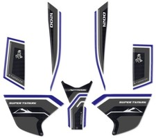 KIT ADESIVI IN RESINA 3D PROTEZIONI PER MOTO compatibili YAMAHA SUPER TENERE blu