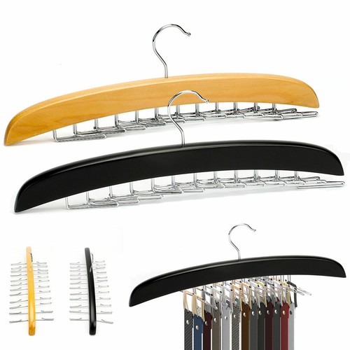 24-Hook Neck Tie Rack Hanger Non-Slip Belt Compact Closet Holder Organizer Scarf - 第 2/14 張圖片