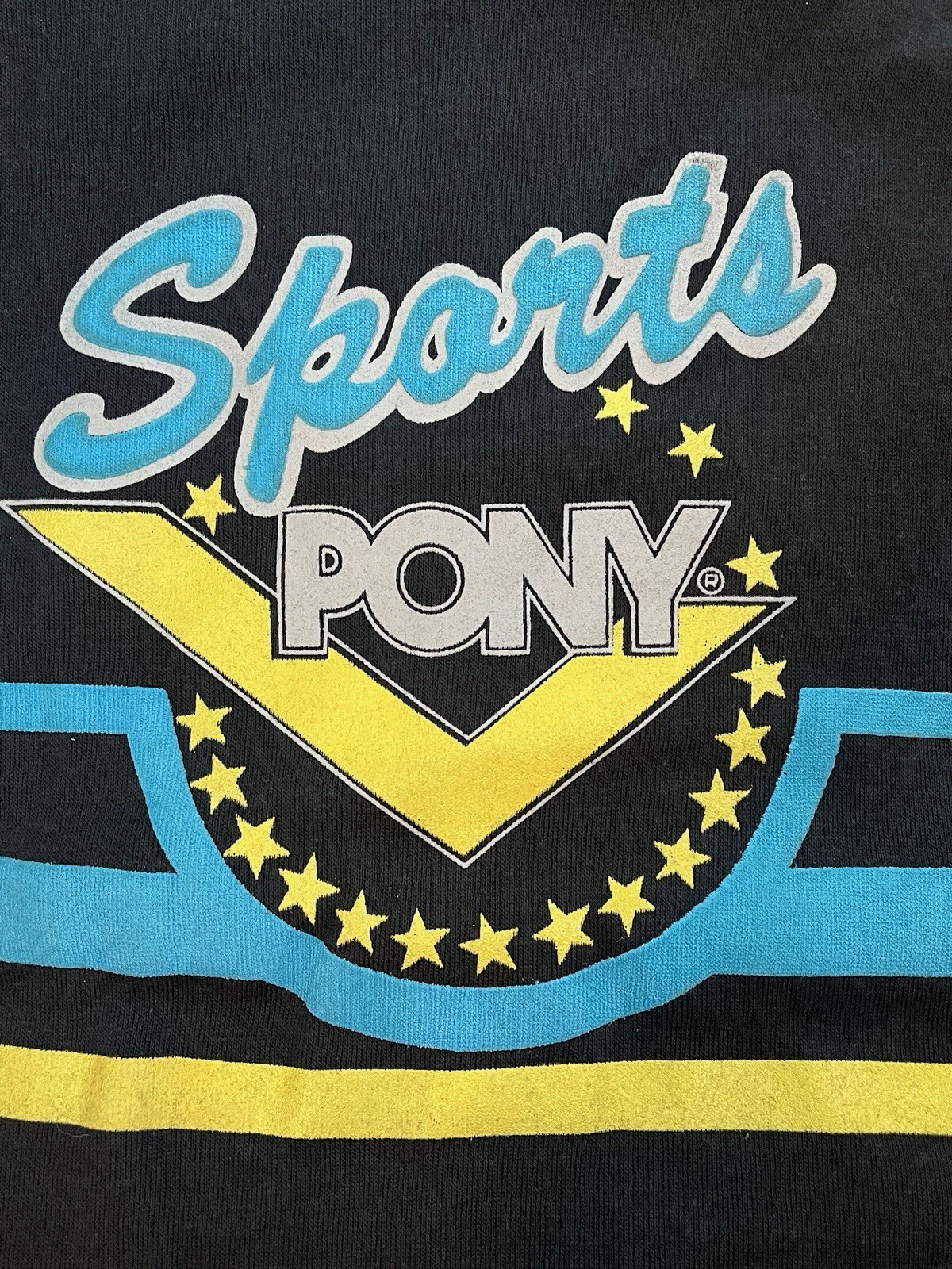 felpa girocollo pony vintage uomo taglia large fondo di magazzino nuova con etichetta anni 80 made in USA