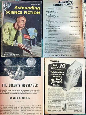 VNTG  Sci-Fi Astounding SCIENCE FICTION May 1957 v59#3 Isaac ASIMOV pulp digest