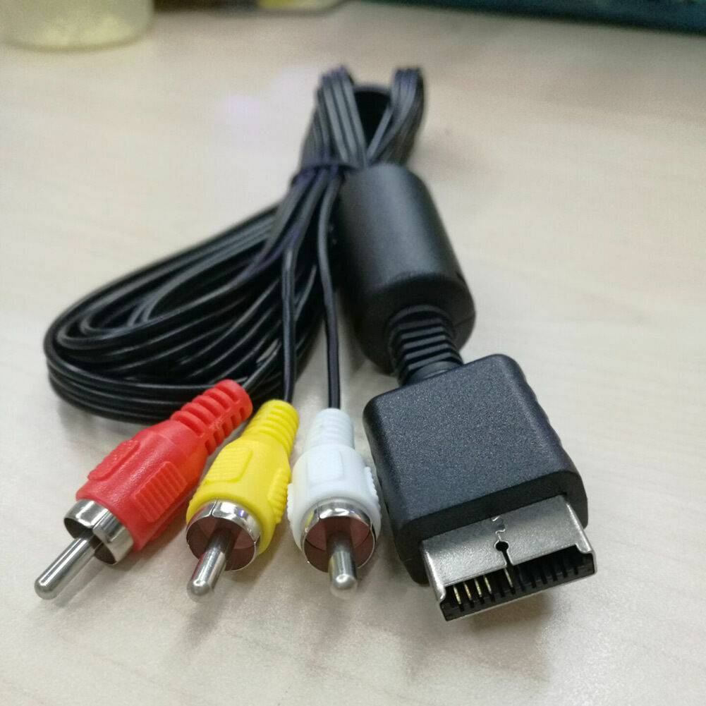 AV To RCA Cables For PlayStation PS2 PS3 Nice B5Q1