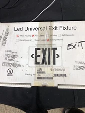 UL Listed Red LED Double Sided EXIT Sign, Rechargable, 120/277V FREE SHIPPING