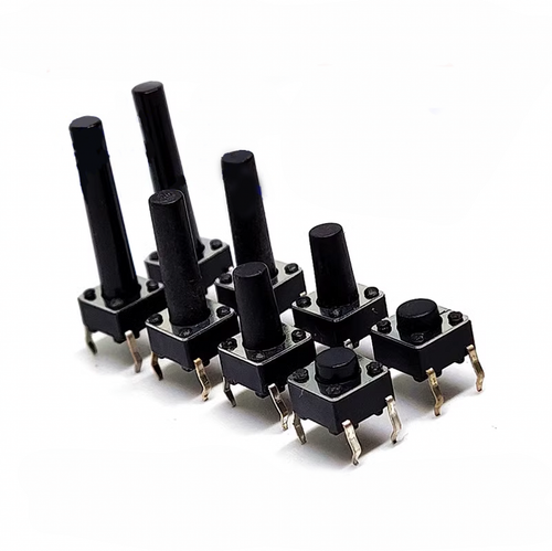 6×6×4.3/4.5/5/6/10/20/23mm 4 Pin ON/OFF Button Micro Switch Black 10 ...