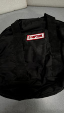 3 NOS SIMPSON BLACK NYLON HELMET BAGS HD ZIPPER  PERFECT FOR MOTO HELMET!! NOS!!