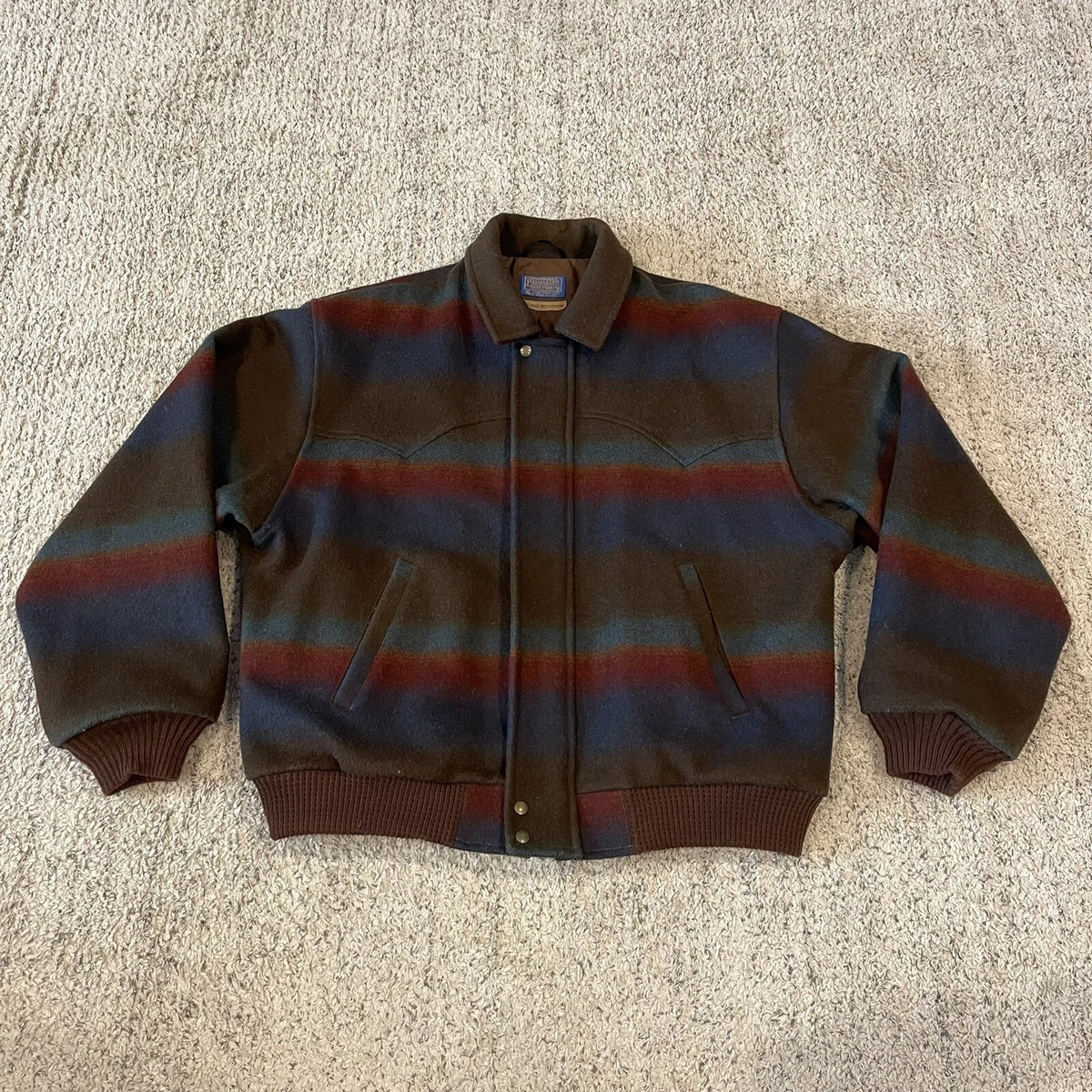 Pendleton wool bomber best sale jacket