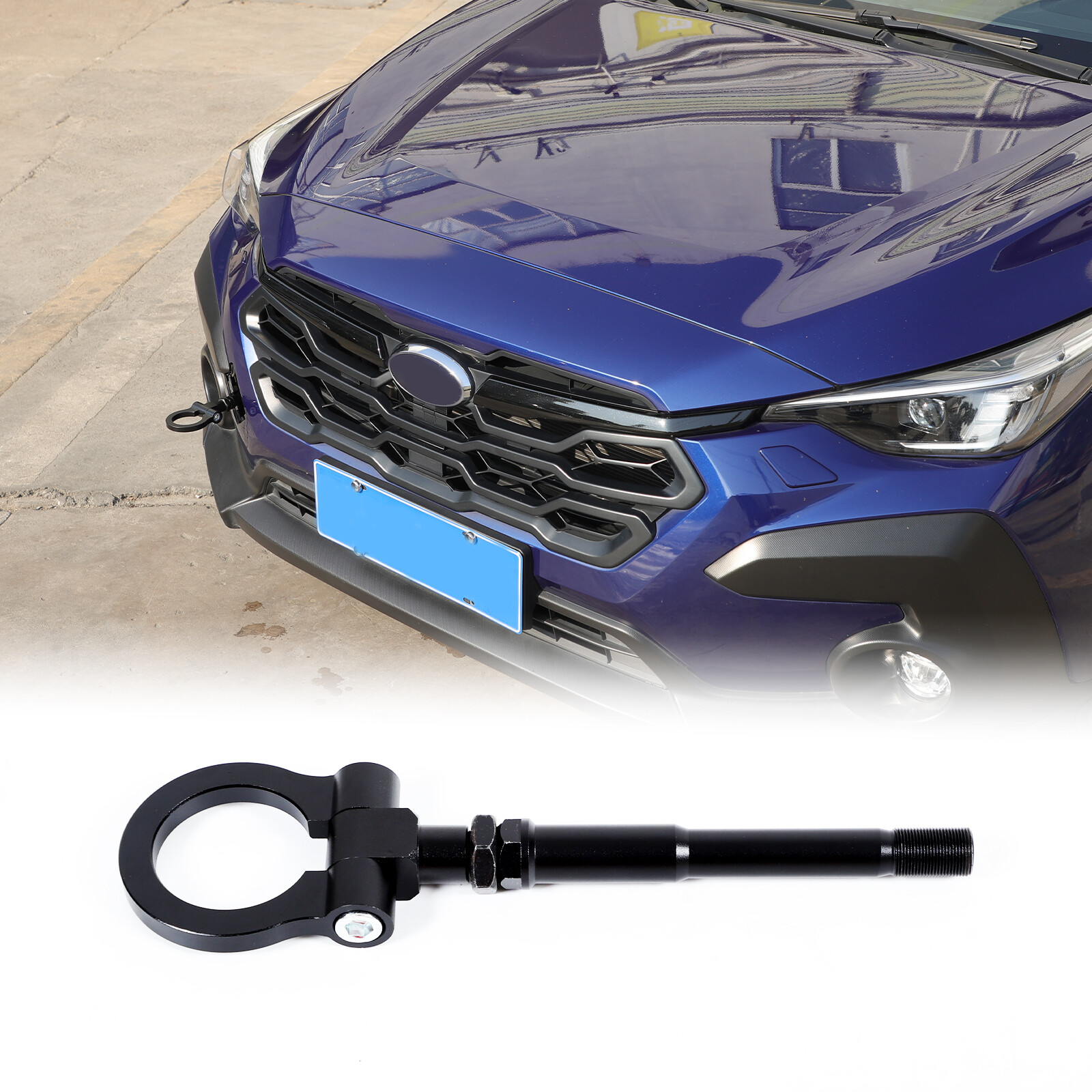 Black Towing Hook Screw Front Bumper Trailer Ring for Subaru WRX 2022+