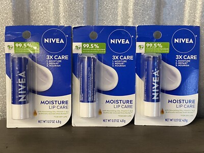 NIVEA Moisture Lip Care 3 Count