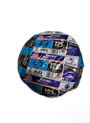 Southwire 6/3 125' Black Stranded Romex Simpull Cu Nm-B W/G Wire