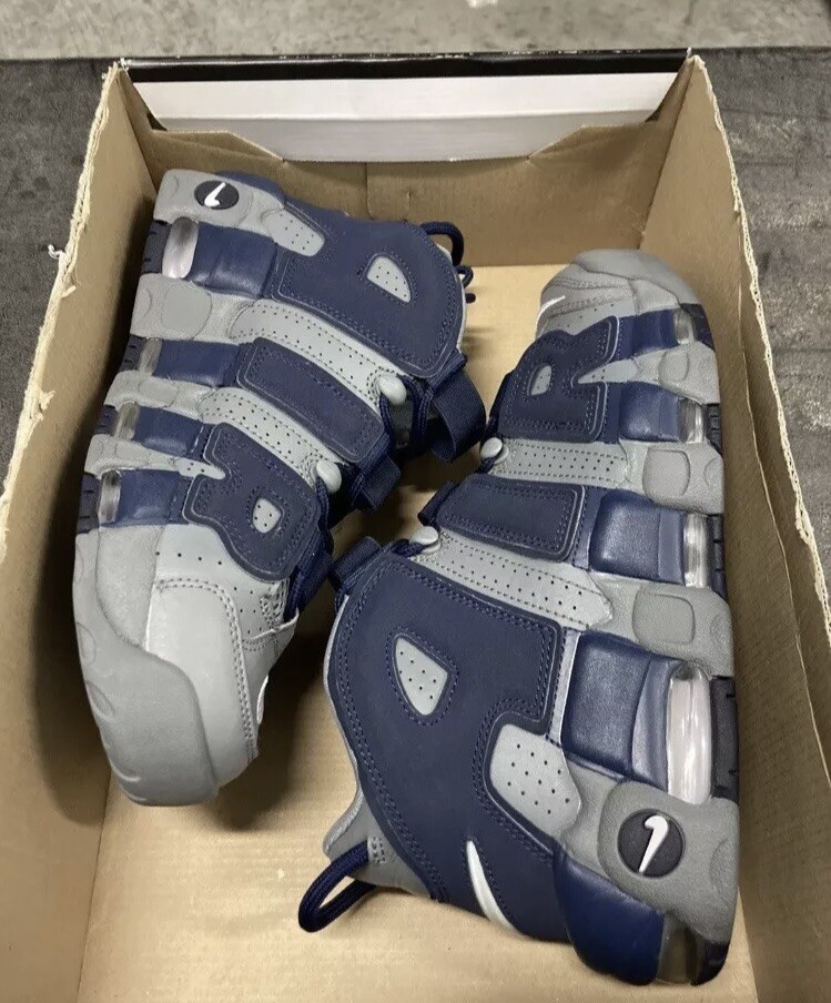 Nike Air More Uptempo 96 GeorgeTown Hoya Navy Blue Gray 2018 Nike Air More Uptempo 96 GeorgeTown Hoya Navy Blue Gray 2018