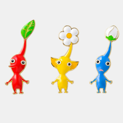 Pikmin Pin Badge Red Yellow Blue set of 3 Nintendo online Limited