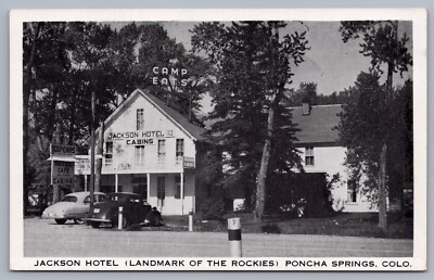 Jackson Hotel Rockies Landmark Poncha Springs CO Colorado Postcard I11