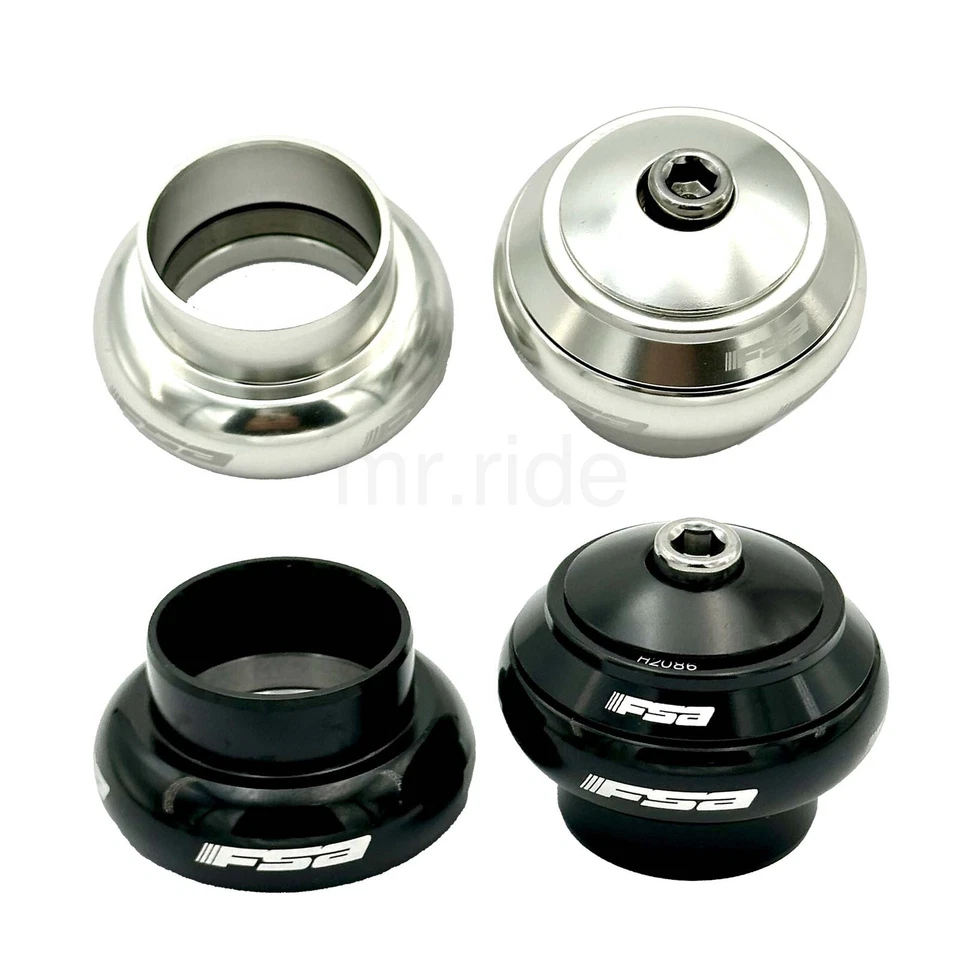 FSA ORBIT X 1" Road/Touring Bike AL Headset,Threadless +Top cap, Silver / Black - Image 2 of 4