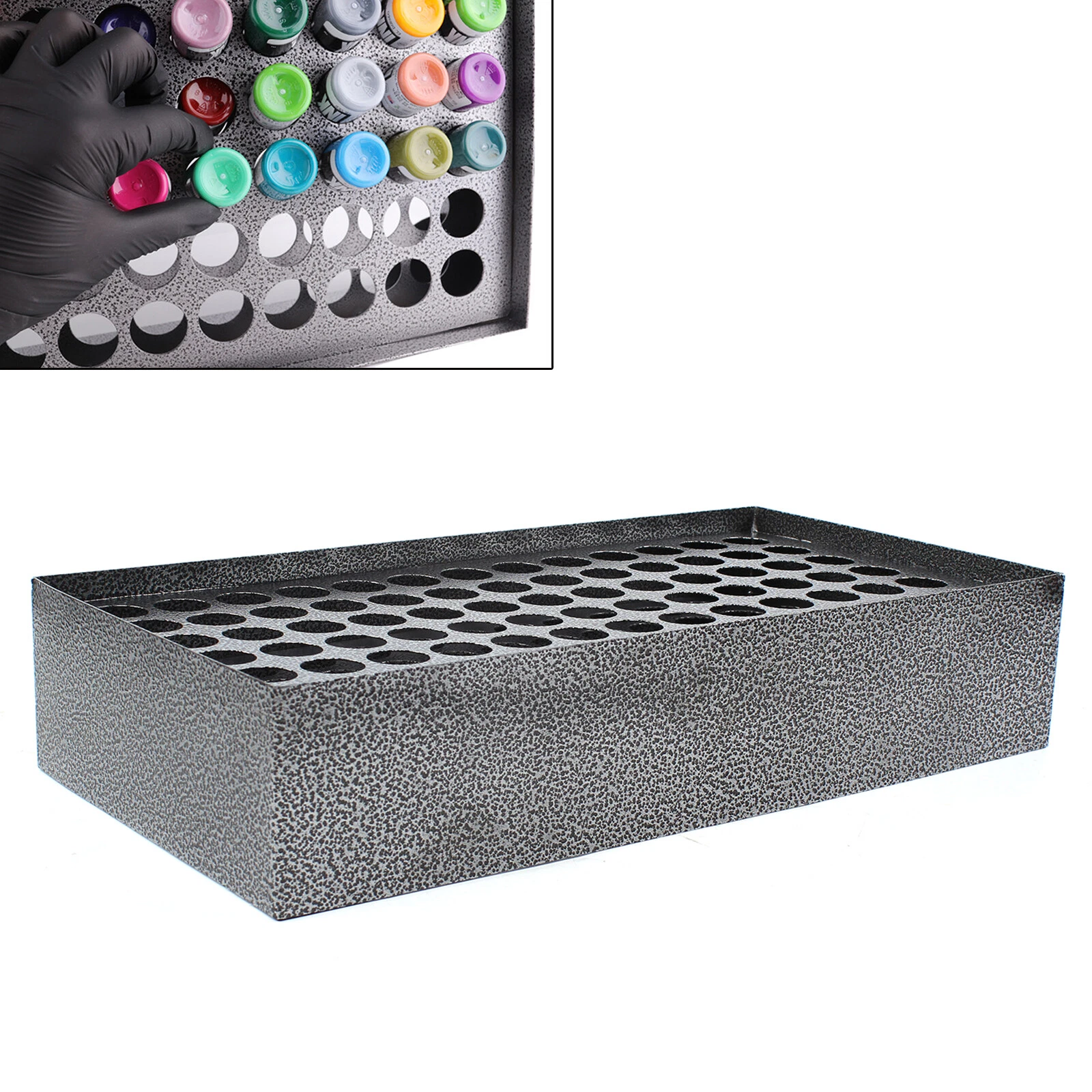 78-Holes Tattoo Ink Rack Wall Mounted Ink Bottle Display Holder Stand Organizer - product detail image 4