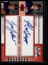 2005 Upper Deck USA Baseball Max Sapp Shawn Tolleson Dual Auto 50/100
