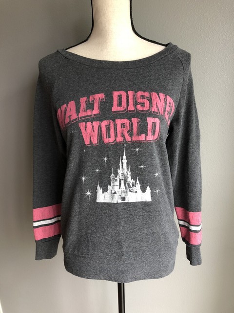Walt Disney World Disney Parks Authentic Original Womenâs Long Sleeve Shirt Gray | eBay