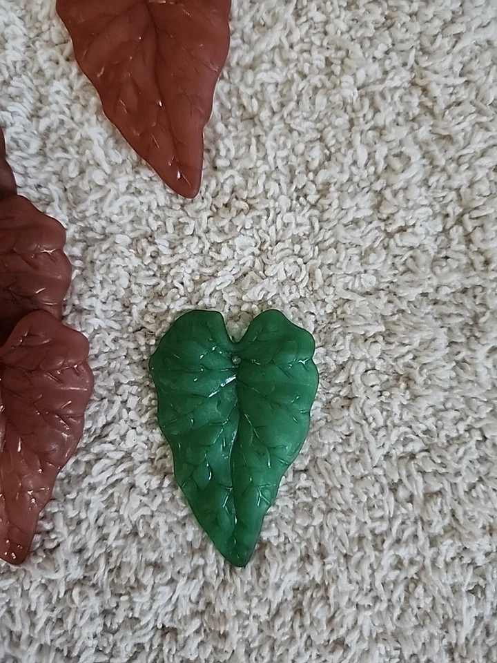 Lote Mixto Acrílico Esmerilado Veado Hoja Dimensional 50mm Colgante Marrón Verde Foto 4 de 4