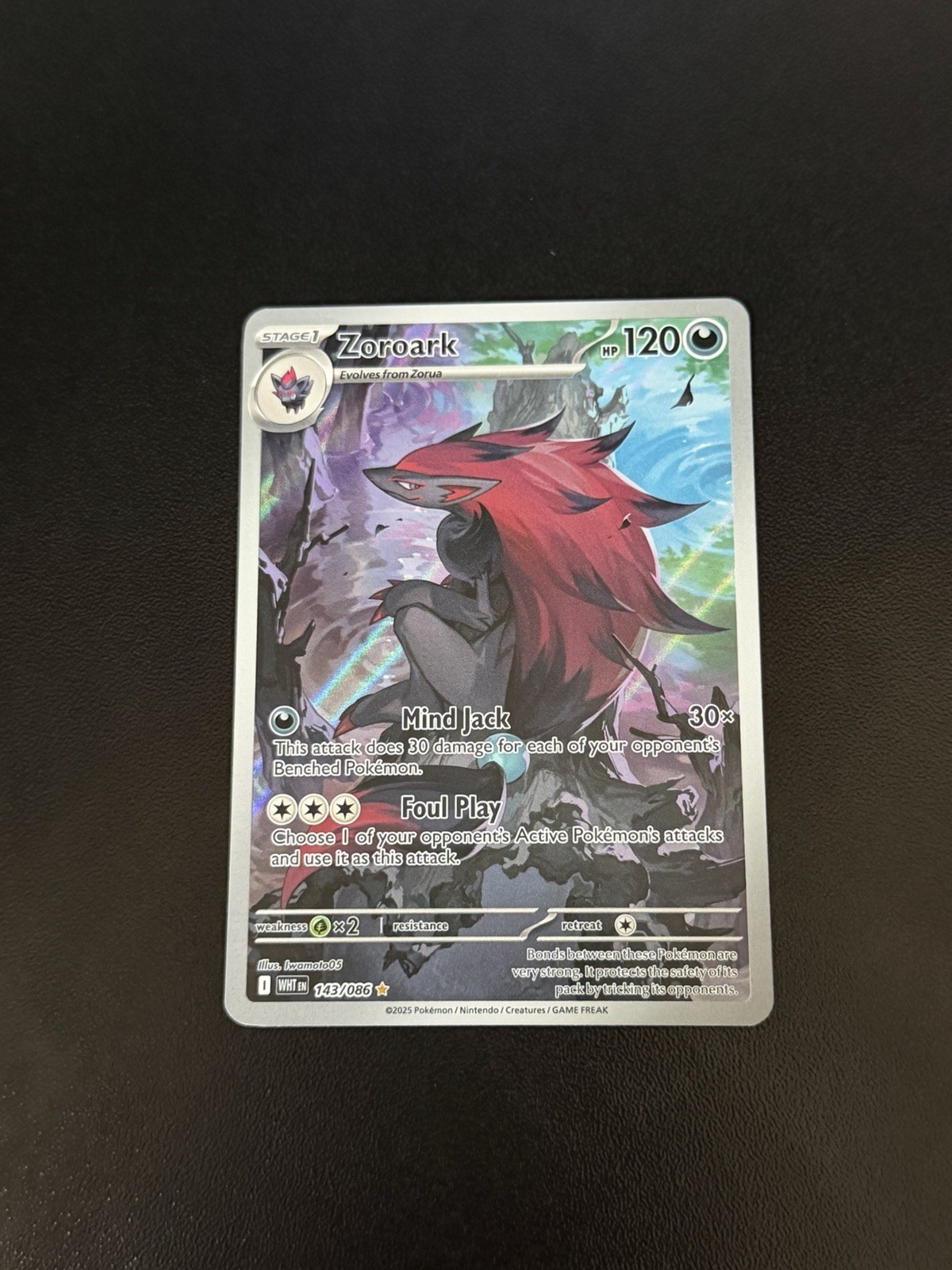 Zoroark 143/086 White Flare Holo Illustration Rare