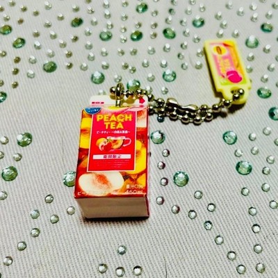 Lipton Peach Tea Miniature Charm Bandai Gashapon Capsule Toy Mascot Keychain