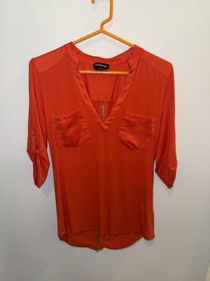 Bebe Blouse Red Small