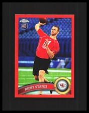2011 Ricky Stanzi Rookie Card Topps Chrome Orange Refractor #53 KC Chiefs. rookie card picture