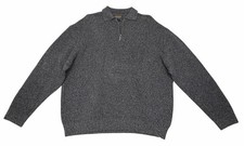 Woolrich Men's 1/4 Zip Fleece Pullover Sweater Long Sleeve Charcoal Size 2XL