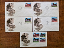 U.S. #2153-2158a HORSES SET OF 5 ARTCRAFT FIRST DAY COVERS, UNADRESSED