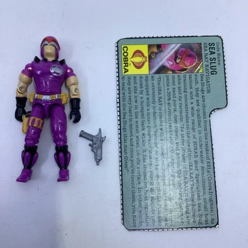1987 GI JOE COBRA SEA RAY DRIVER "SEA SLUG" Complete  with File Card